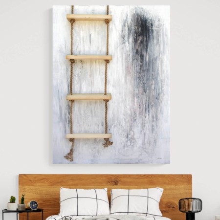 autem ladder painting by kristin llamas