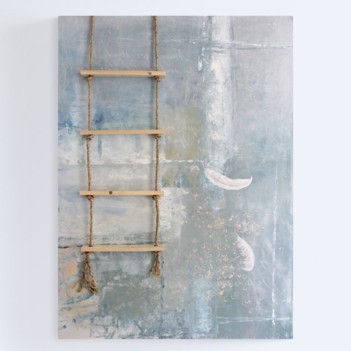 float ladder painting kristin llamas