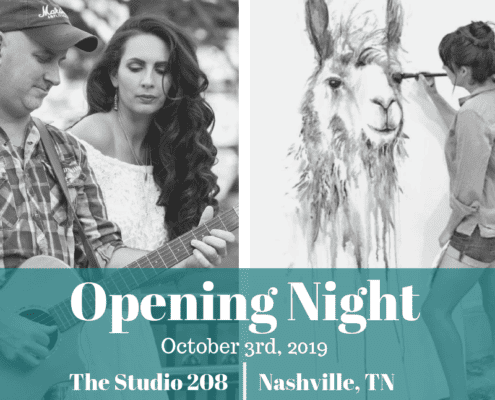 nashville artist kristin llamas exhibit opening event live music live painting