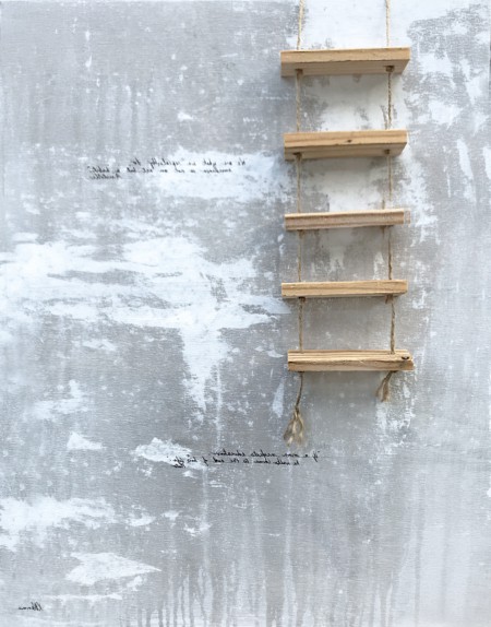 ladder painting by nashville artist kristin llamas