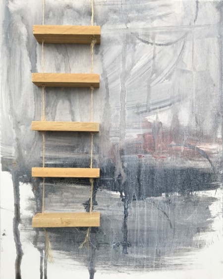 ladder painting by Nashville artist Kristin Llamas