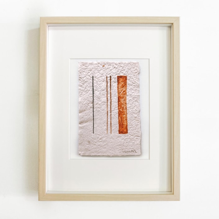 corridors of handmade paper original art by Nashville artist Kristin Llamas