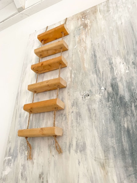 ladder painting canvas abstract original art by Nashville artist Kristin Llamas